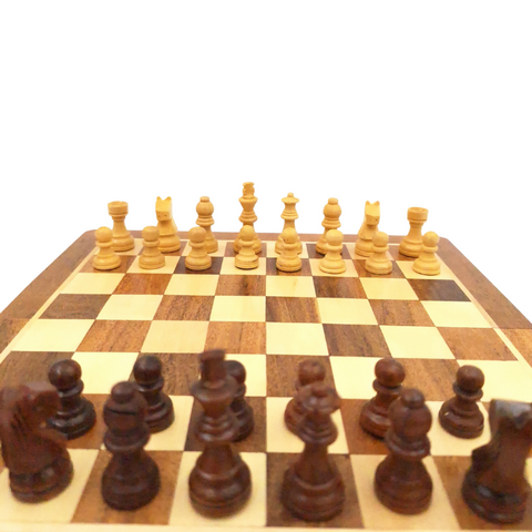 Échecs en bois magnétiques 25x25cm - DNU-026