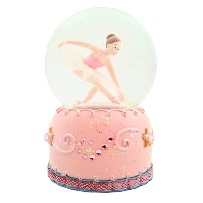 Boîte à musique ballerine dansante dans une boule de verre 12cm - MG-19016