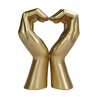 Figurine décorative dorée glamour – Cœur dans des mains 
- 44190FJ
