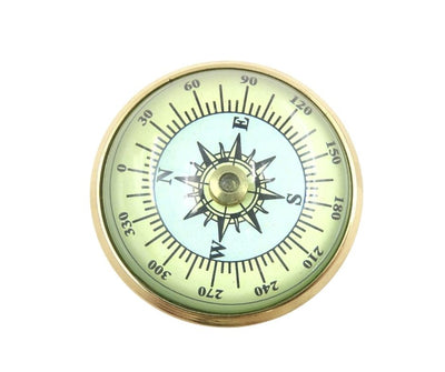 Brass Lens Compass CLEB in a Wooden Box with Engraving