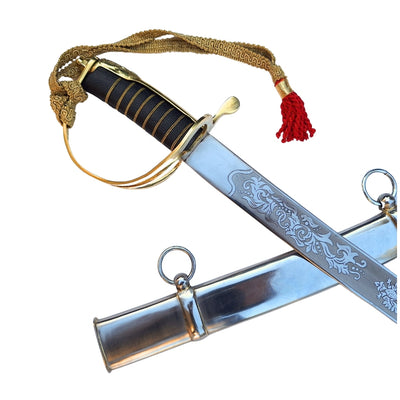 Replika szabli kawaleryjskiej „Radziwiłłówka” z 1917 roku z napisem „Honor i Ojczyzna” - personalizowany grawer, elegancki prezent, stal niehartowana, długość 91 cm