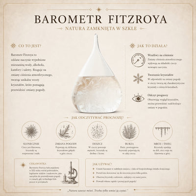 Baromètre tempête de FitzRoy dans un cadre en bois - Goutte Storm Glass – BAW1