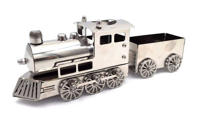 Modèle réduit de train argenté personnalisable avec gravure
