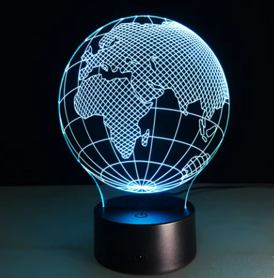Lampe LED - Globe - 7 couleurs différentes - USB - P108