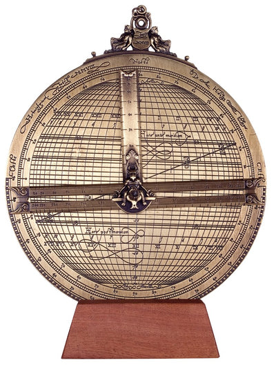 Grand astrolabe Rojas en laiton – diamètre 20 cm – reproduction – H34