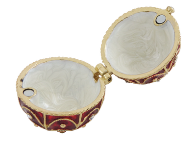 Coffret métallique exclusif avec cristaux - Œuf de Fabergé - B0748-17 RD