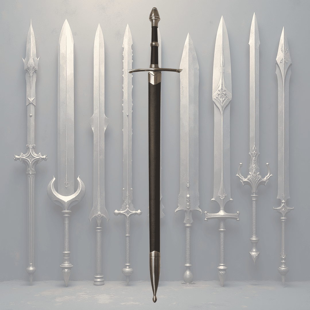 Stahlschwert eines Ritters in Scheide, 105 cm – elegante Replik aus Edelstahl mit Gravurmöglichkeit
