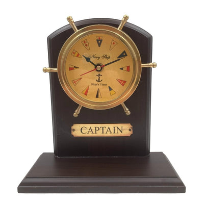 Maritime Messinguhr mit Gravur