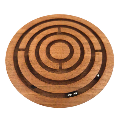 Denk- und Geschicklichkeitsspiel Kugeln im Labyrinth aus Holz - DNU-005