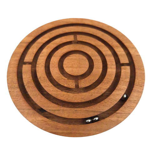 Denk- und Geschicklichkeitsspiel Kugeln im Labyrinth aus Holz - DNU-005
