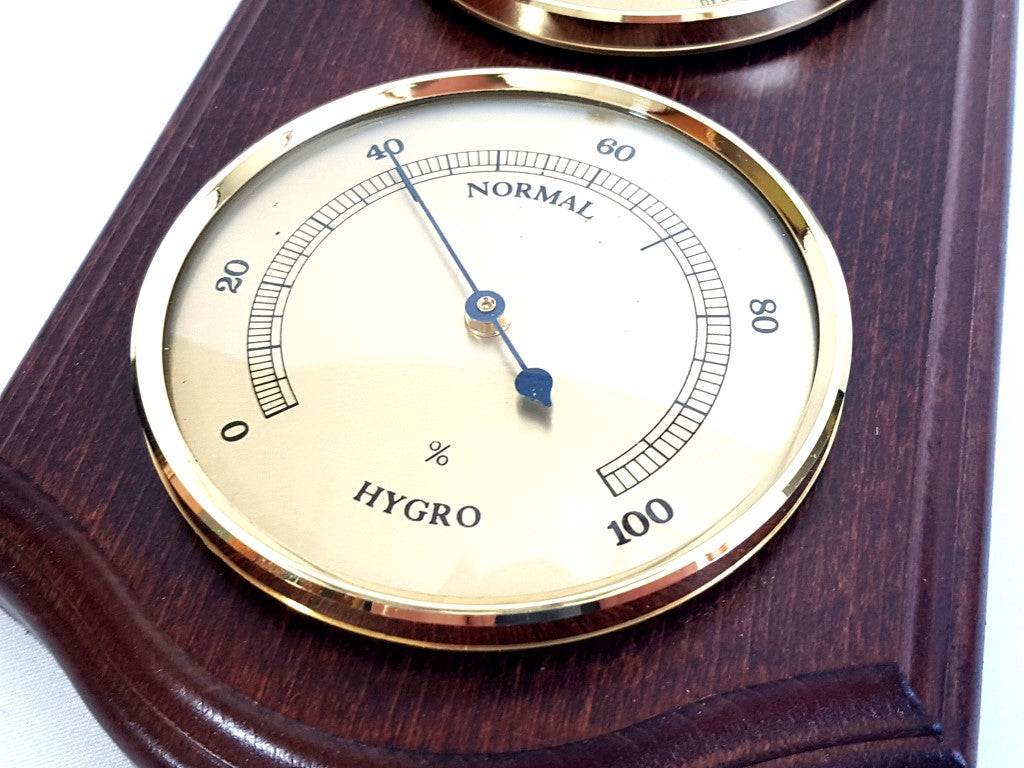 Station météo Fischer - baromètre hygromètre thermomètre - laiton bois - 9176-22