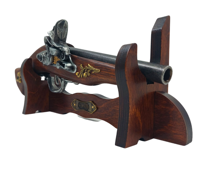 Pistolet italien sur support - réplique XVIIe siècle - 141S