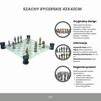 Échecs chevaleresques 42 x 42cm - MC-6061