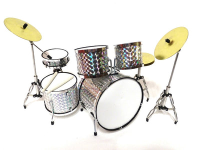 Mini-drumstel silver chrome MDR-0039; schaal 1:5