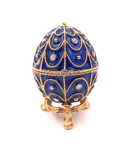 Exclusief metalen kistje met kristalletjes - Fabergé-ei - B0748-17 BL