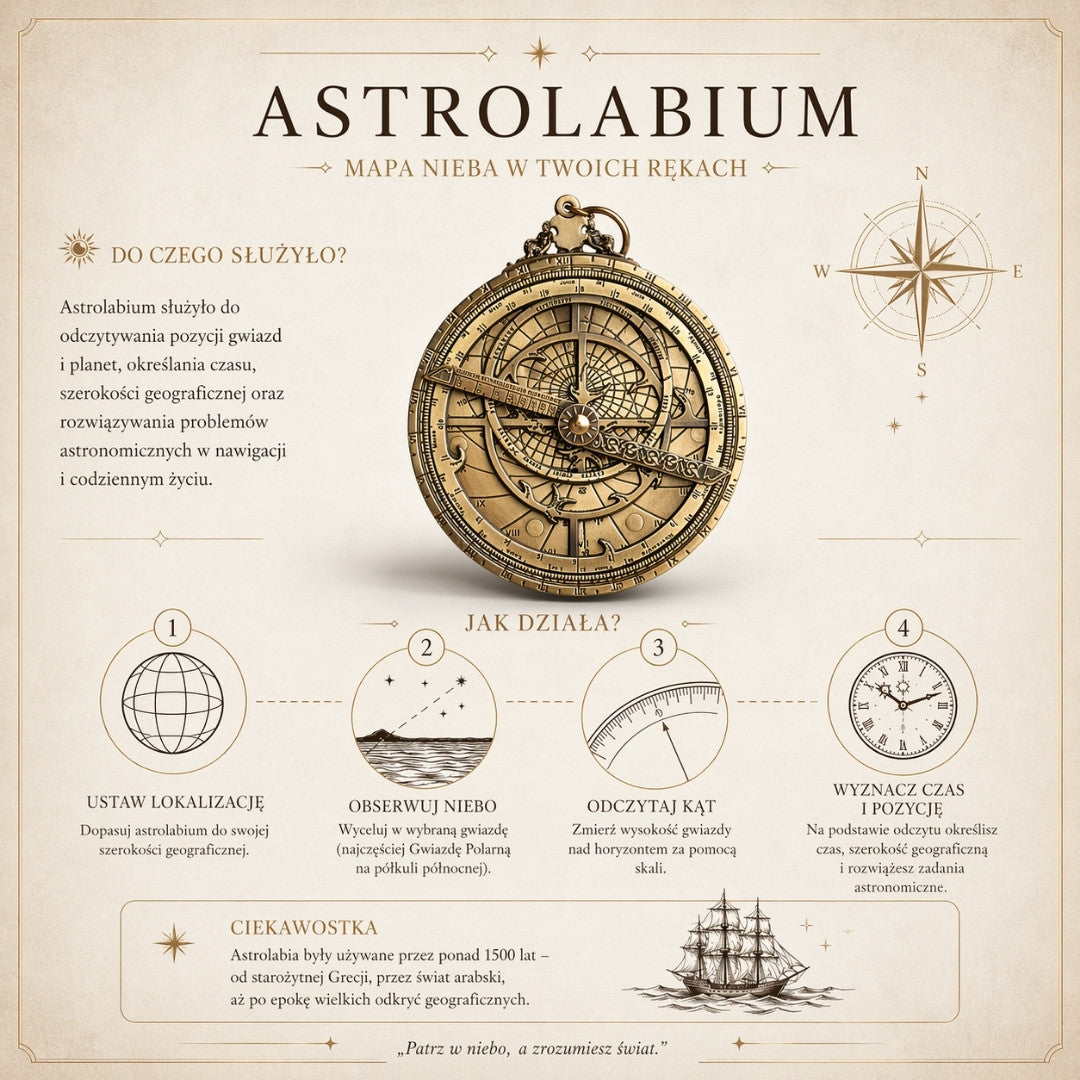Astrolabe européen – réplique Renaissance premium - H32