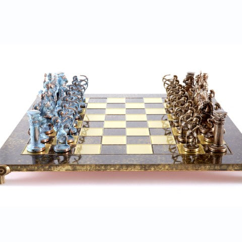 Échecs en laiton Archers grand format 44x44cm - cadeau de luxe - S10BBRO