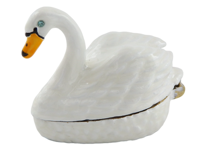 Petite boîte cadeau exceptionnelle en métal – Cygne - B0736-02