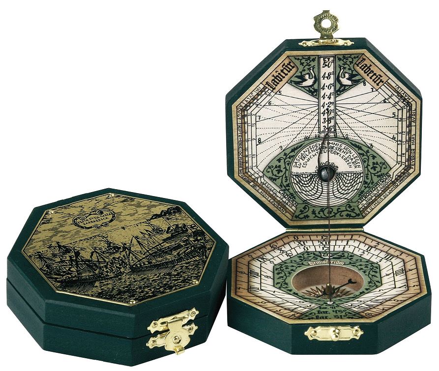Cadran solaire octogonal et boussole H06
