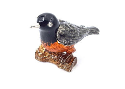 Petite boîte métallique exceptionnelle décorée de cristaux - Oiseau - B0192-02