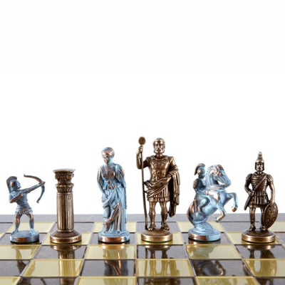 Échecs en laiton Archers grand format 44x44cm - cadeau de luxe - S10BBRO
