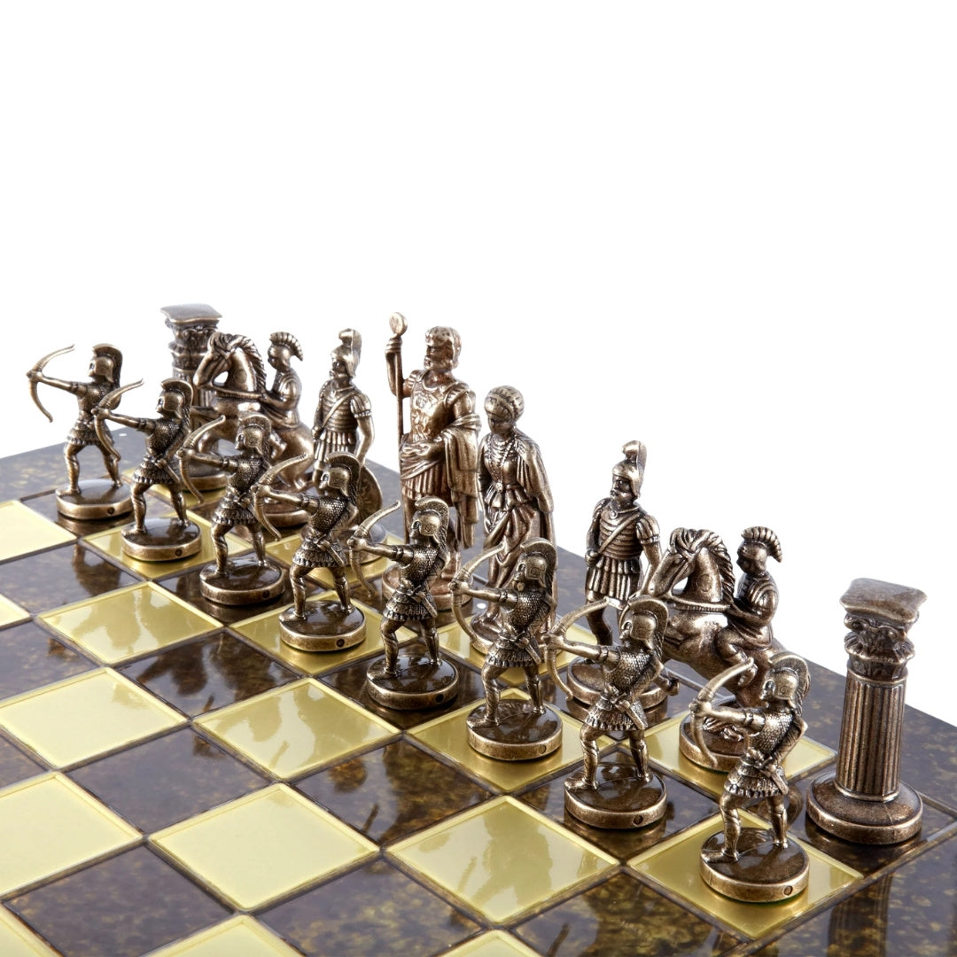 Échecs en laiton Archers grand format 44x44cm - cadeau de luxe - S10BBRO