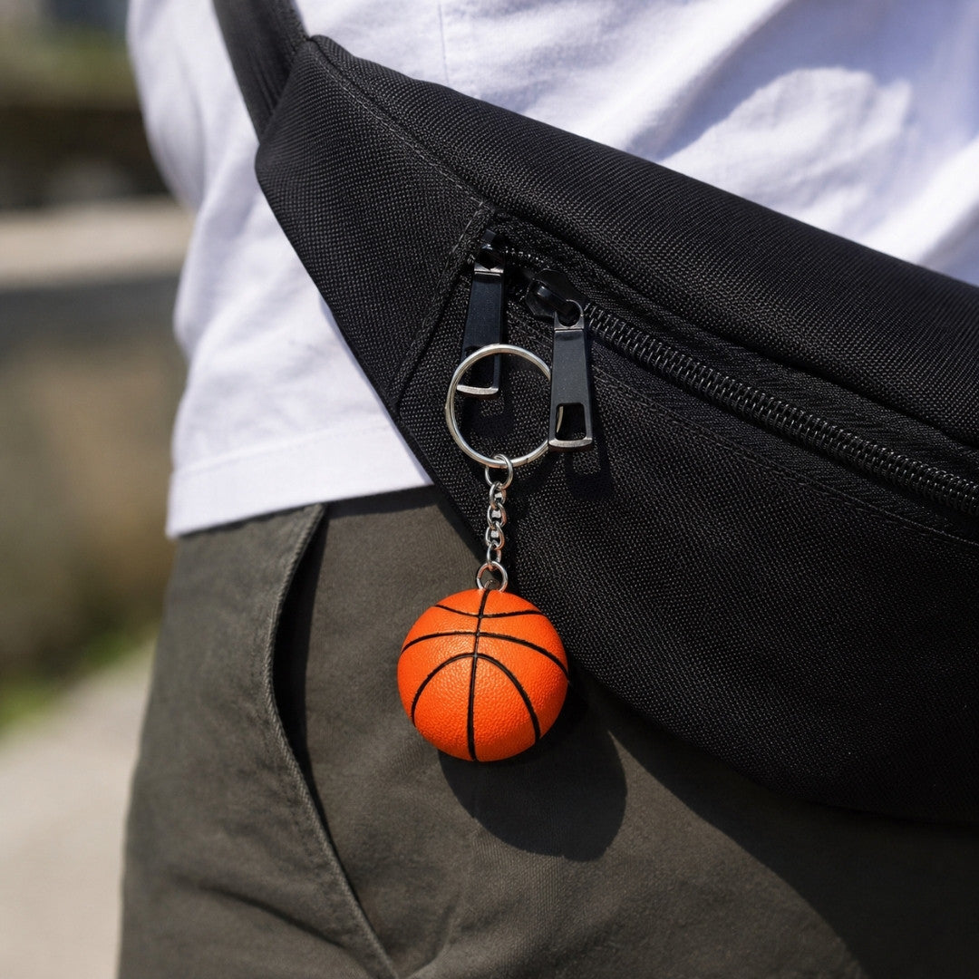 Sportieve sleutelhanger basketbal – cadeau voor een basketballer - BBK-001