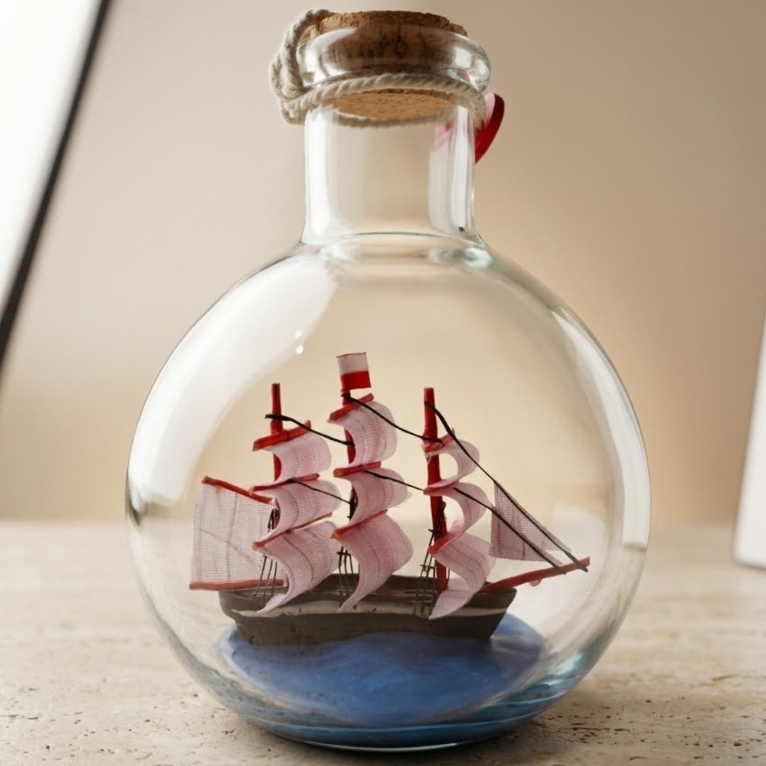 Bateau en bouteille Rafandynka – décoration marine – MA2012