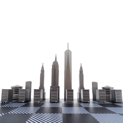 Designer-Schach Skyline New York aus Edelstahl – NY