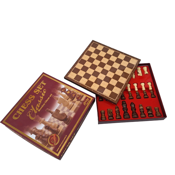 Grand jeu d’échecs en bois 37 x 37 cm – 1050736