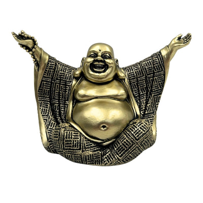 Statuette de Bouddha – Bouddha joyeux – Décoration dorée - 4406FJH