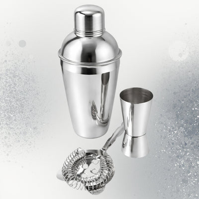 Barmanset – 3 delen Shaker Jigger Strainer - BS48171