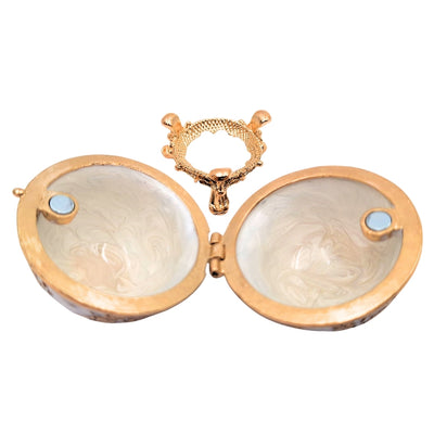 Exclusief sieradendoosje Fabergé-ei metaal met kristallen - B0794-00