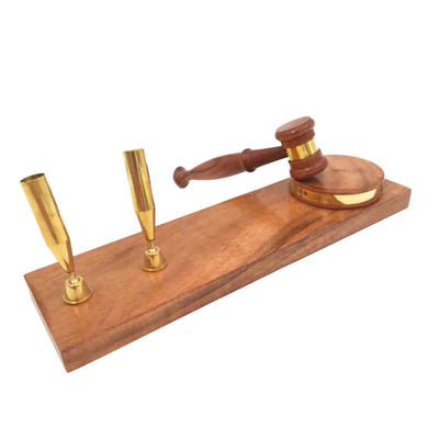 Marteau de juge - porte-stylos - cadeau pour avocat – DNU-023