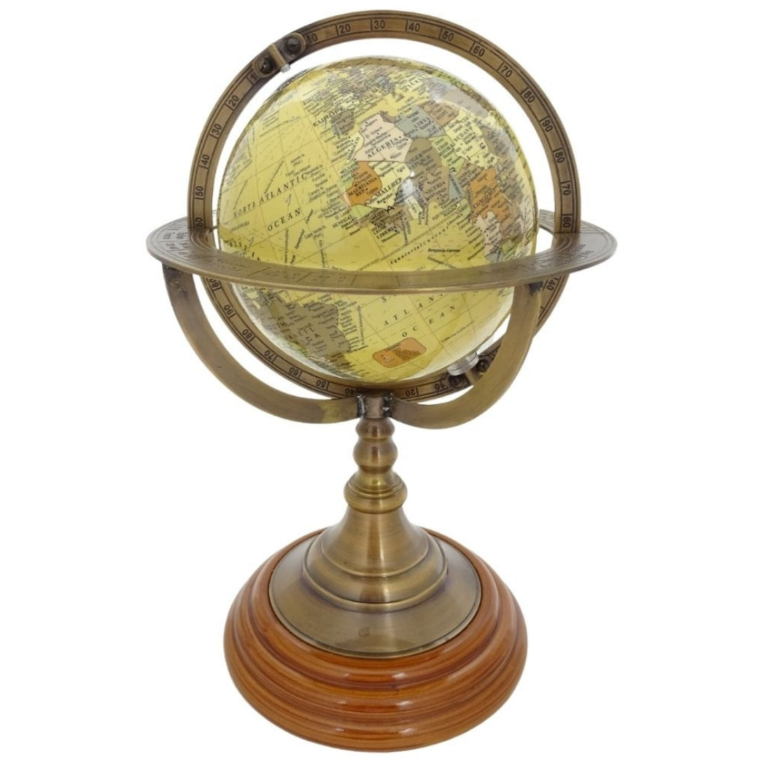 Globe décoratif sur socle en laiton - NC2142