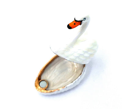 Petite boîte cadeau exceptionnelle en métal – Cygne - B0736-02