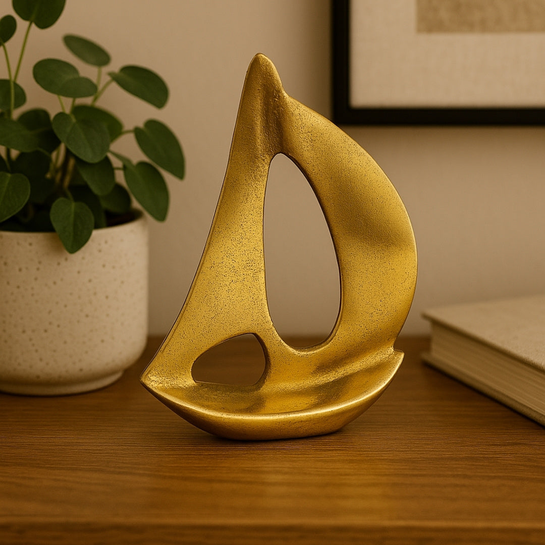 Yacht doré - aluminium 15cm - NI1651