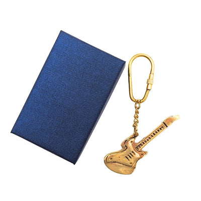Porte-clés guitare en laiton dans un coffret élégant – Cadeau pour guitariste - KRT21A