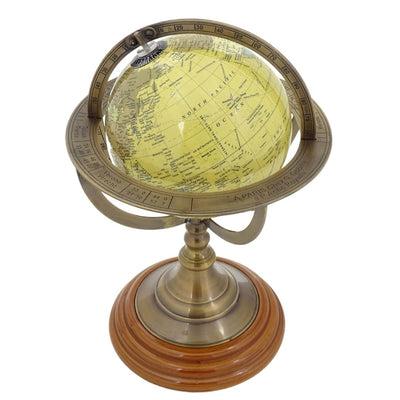 Globe décoratif sur socle en laiton - NC2142