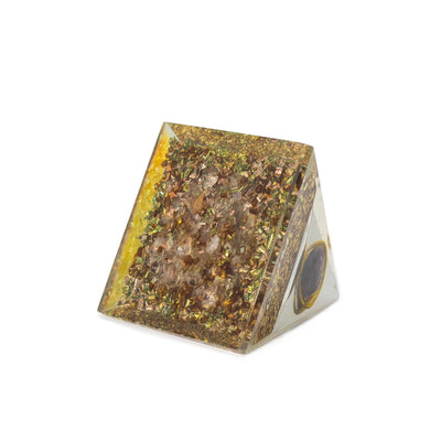 Pyramide Orgonite Moyenne avec Améthyste et Cuivre 7x6 cm