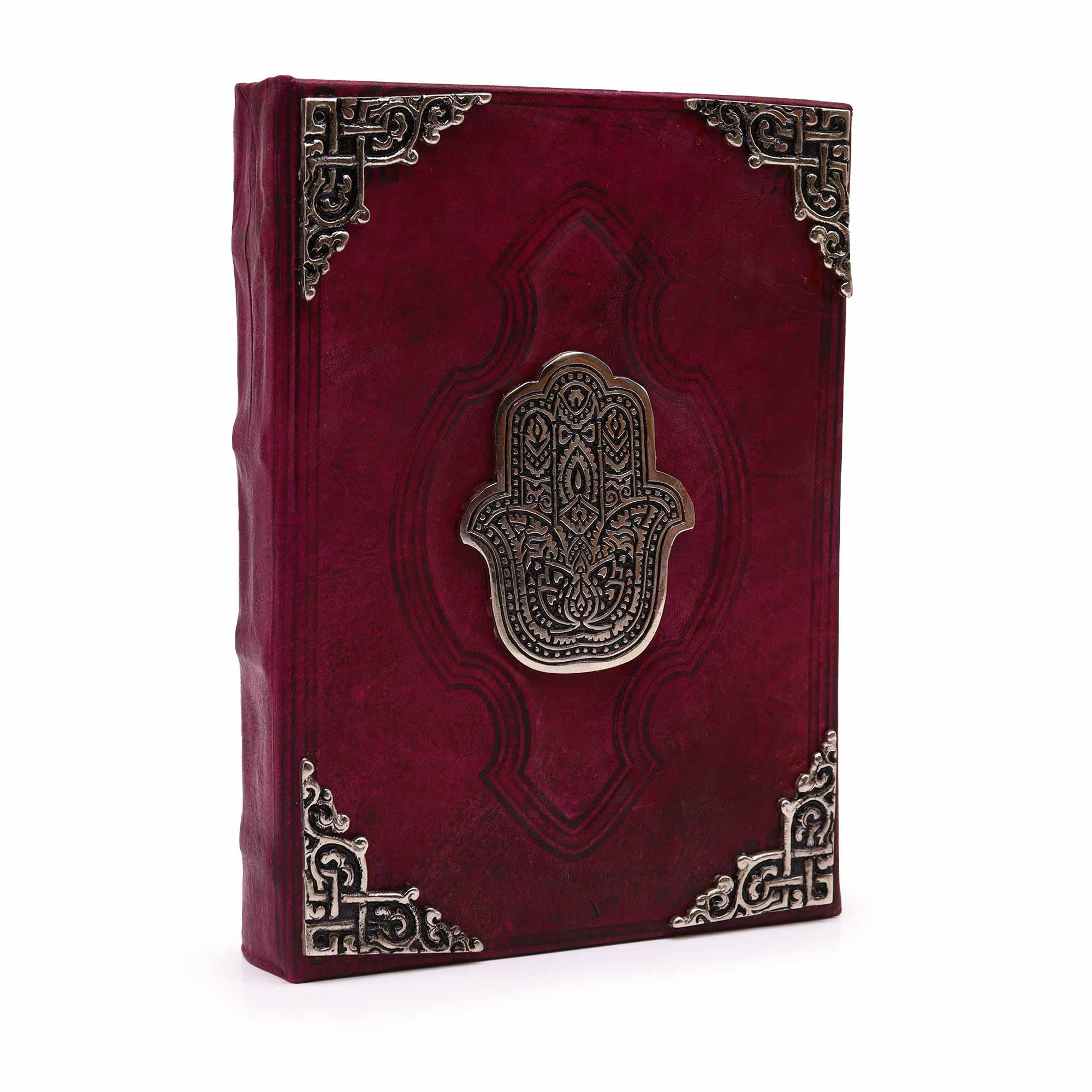 Carnet Hefty Red Tan décoré d'une Hamsa