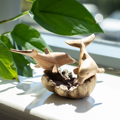 Sculpture artisanale en bois parasite