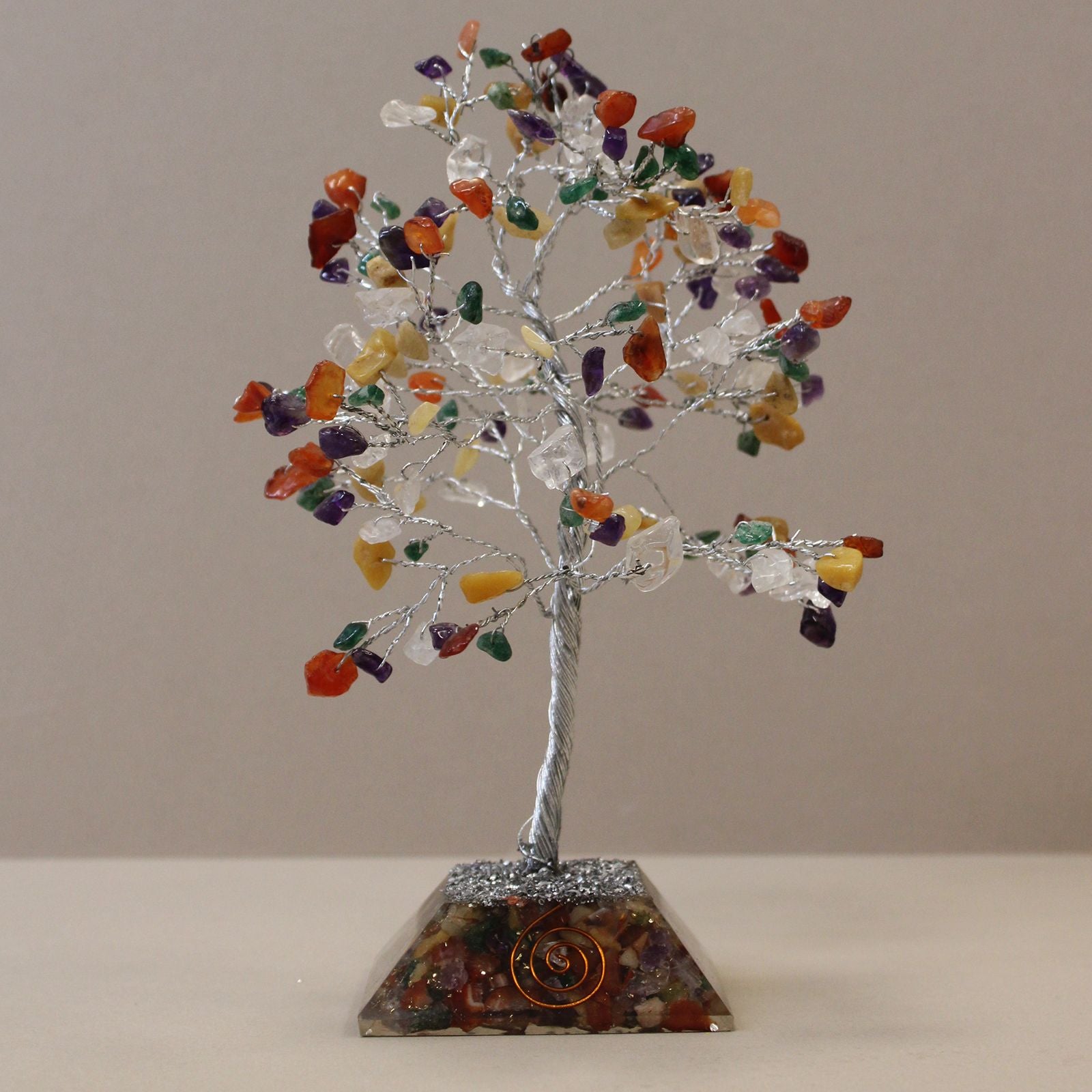 Arbre du bonheur avec base en orgonite