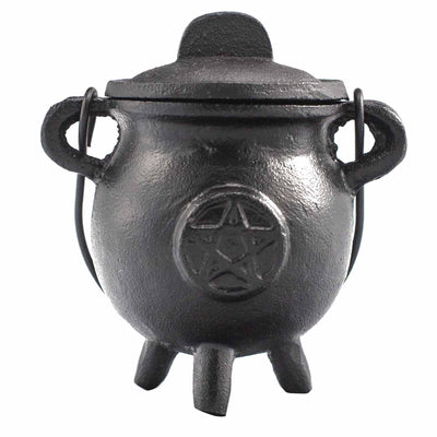 Chaudron rituel en fer avec pentagone 6,5x13 cm