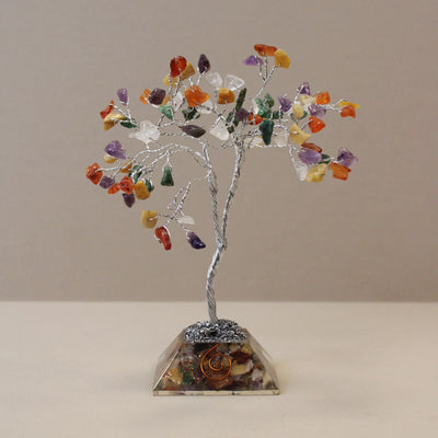 Arbre magique de pierres avec base en orgonite