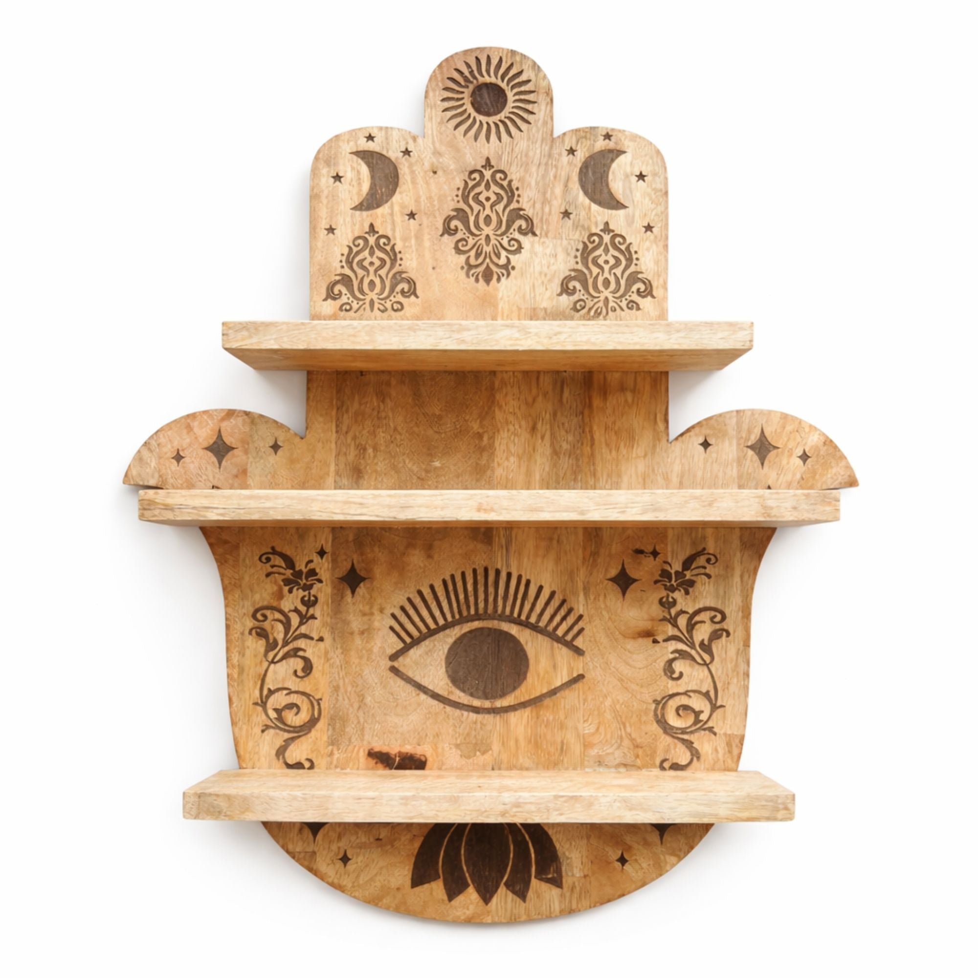 Plank in de vorm van een Hamsa