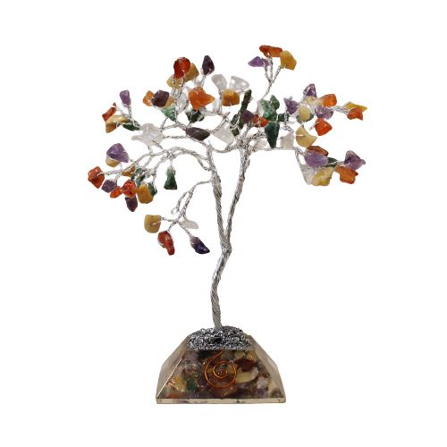 Arbre magique de pierres avec base en orgonite
