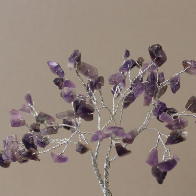 Arbre de cristal d'améthyste avec base en orgonite