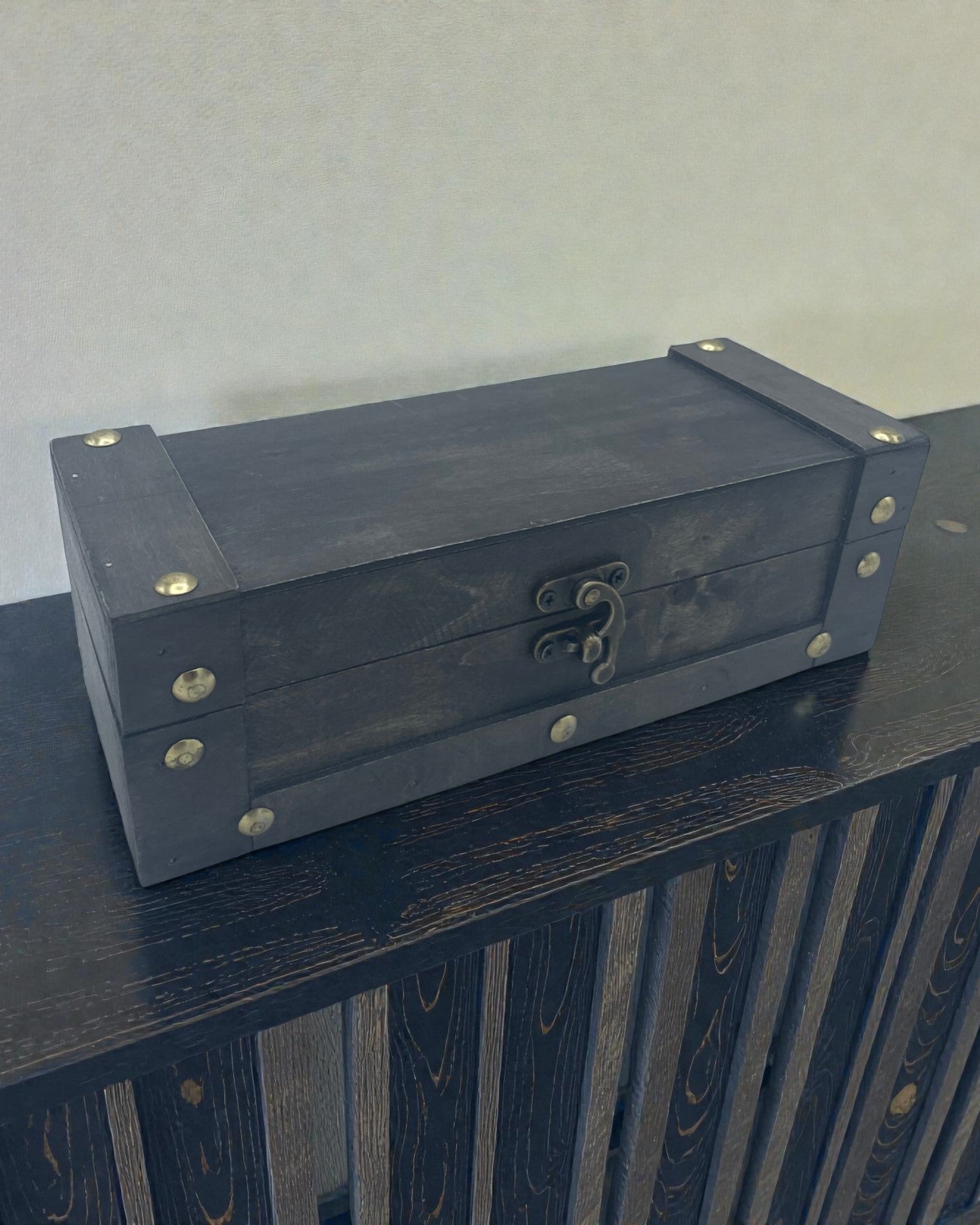 Slanke Theekist – Lange Grijze Kist