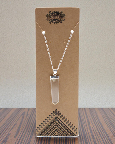 Kristalstraal – Platte hanger van bergkristal in kristalslijping